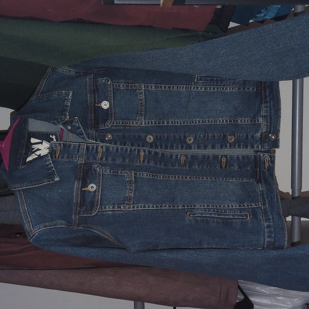 White Mark Blue Denim Jacket, Medium